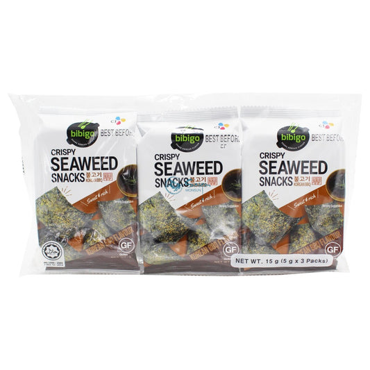 Crispy Seaweed Snacks Korean BBQ 3x5g