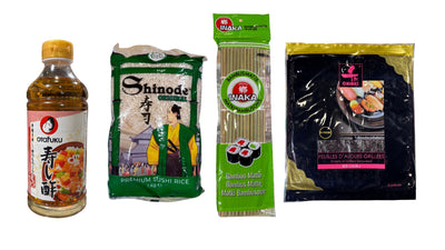 Kit Cuisine Riz De Sushi Premium, Feuilles d’Algues Grillées, Vinaigre De Sushi, Et Bambou