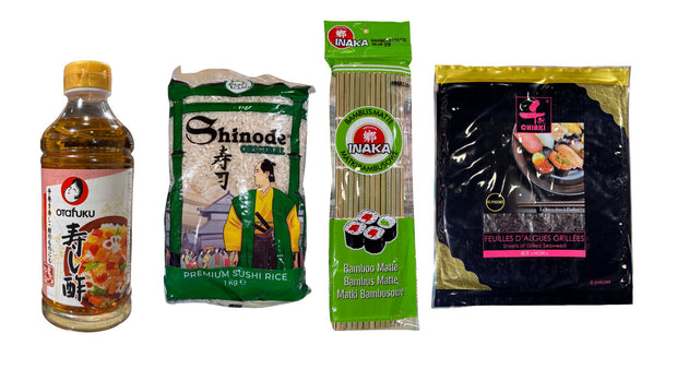 Kit Cuisine Riz De Sushi Premium, Feuilles d’Algues Grillées, Vinaigre De Sushi, Et Bambou