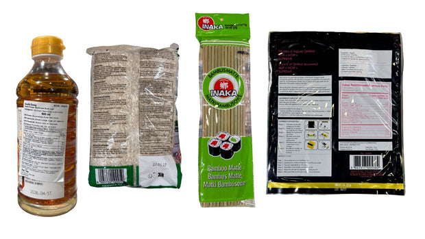 Kit Cuisine Riz De Sushi Premium, Feuilles d’Algues Grillées, Vinaigre De Sushi, Et Bambou