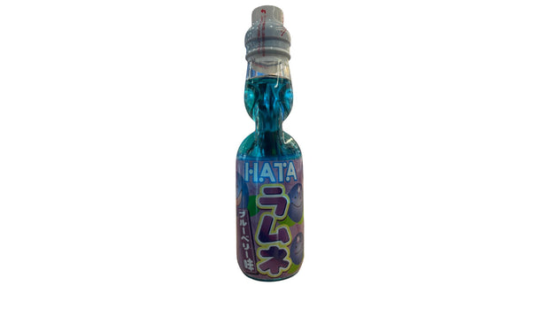 Bouteille d'eau pétillante japonaise de 200mL au goût limonade de myrtille marque hata kosen