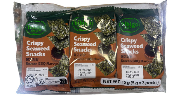 Algues Croustillantes Saveur Barbecue Coréen 3x5g