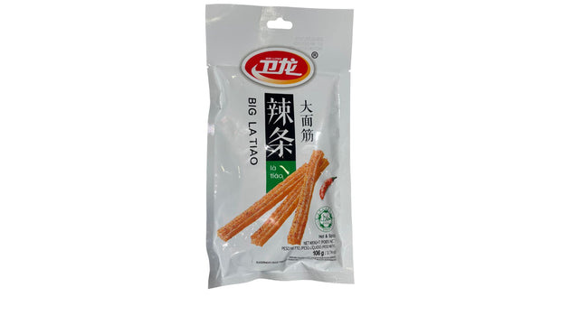 Paquet de stick de pâtes pimentés halal de la marque provenant de Chine WEI-LONG pesant 106g
