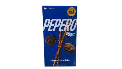 Bâtonnets Pepero enrobés de chocolat avec morceaux de cookies croustillants