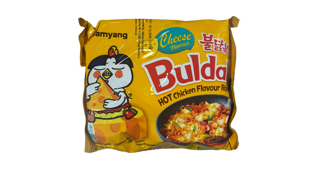 Paquet de nouilles ramen coréennes Buldak saveur fromage crémeux et épicé