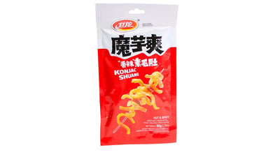 Paquet de konjac shuang chinois une collation unique à base de farine de konjac et d'amidon de tapioca hot spicy pesant 50g
